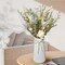 White Ceramic Flower Vase, 8'' Modern Minimalist Decorative Vases for Bouquet, Boho Vases for Pampas Grass Home Office Farmhouse Decor Bedroom Living Room Wedding Table Decorations